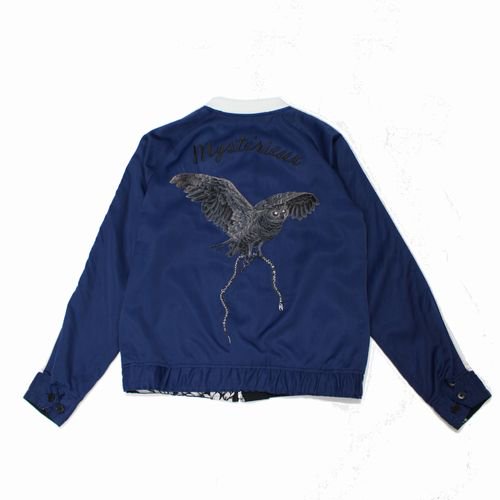 BRUNABOINNE ブルーナボイン 16SS OWLジャンパー リバーシブル スカジャン 0000 ネイビー×ブラック -  ブランド古着買取・販売unstitchオンラインショップ