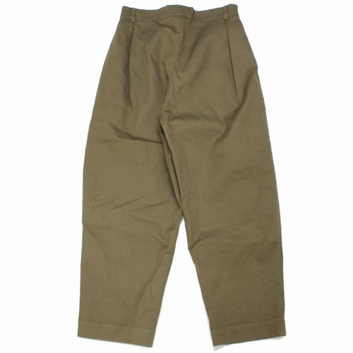 HEDMAYNER ヘドメイナー 4 PLEAT PANTS 4プリーツパンツ 40 カーキ