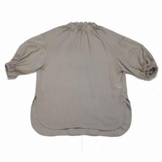 HYKE �ϥ��� 21SS SHARK SKIN SHIRRED TOP �֥饦�� 1 �١�����
