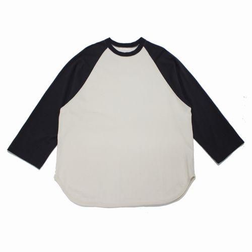 blurhmsブラームス 23SS C/Silk Nep Baseball Raglan コットンシルク ネップ ベースボール ラグランTシャツ -  ブランド古着買取・販売unstitchオンラインショップ