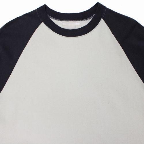 blurhmsブラームス 23SS C/Silk Nep Baseball Raglan コットンシルク ネップ ベースボール ラグランTシャツ -  ブランド古着買取・販売unstitchオンラインショップ