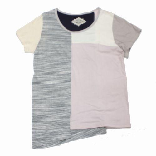 mother マザー パッチワーク Tシャツ グレー/ピンク - ブランド