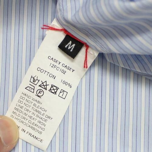 CASEY・CASEY ケイシーケイシー 19SS 半袖ストライプシャツ M ブルー - ブランド古着買取・販売unstitchオンラインショップ