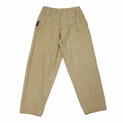 yoko sakamoto ヨーコサマモト 22SS TROUSERS TAPERD イージーテーパードパンツ M ベージュ -  ブランド古着買取・販売unstitchオンラインショップ