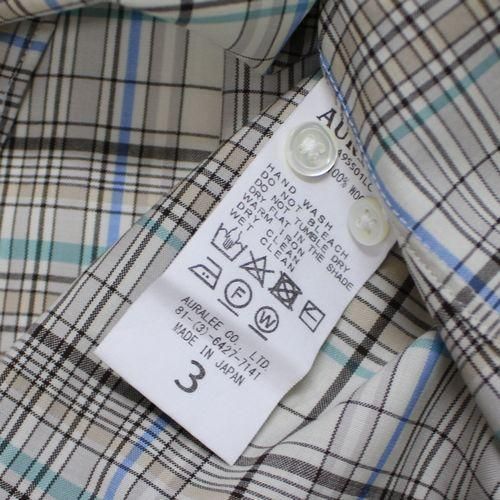 AURALEE オーラリー 19SS SUPER LIGHT WOOL CHECK SHIRTS スーパー 