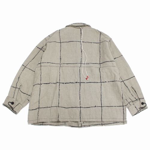 ANCELLM アンセルム 22SS DRAWING CHECK LINEN COVERALL ...