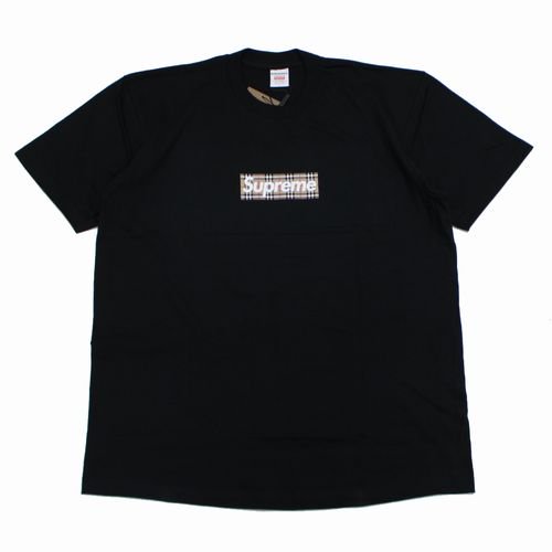 22SS シュプリーム バーバリー ボックスロゴ Tシャツ L ブラック