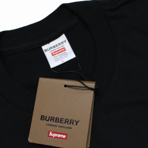 Supreme シュプリーム 22SS Burberry Box Logo Tee バーバリー ボックスロゴTシャツ L ブラック -  ブランド古着買取・販売unstitchオンラインショップ