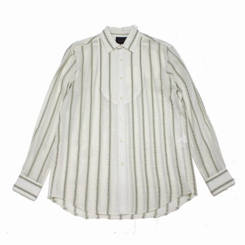 Taiga Igari タイガイガリ 23SS Stripe Shirt ストライプシャツ M ベージュ -  ブランド古着買取・販売unstitchオンラインショップ