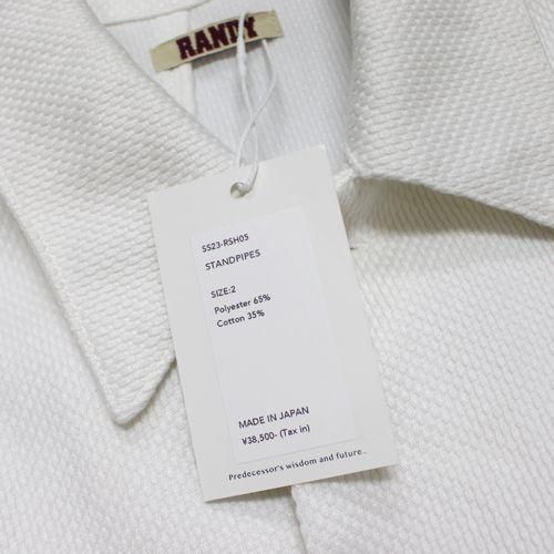 RANDY ランディ 23SS STANDPIPES HALF SLEEVE SHIRT 2 ホワイト