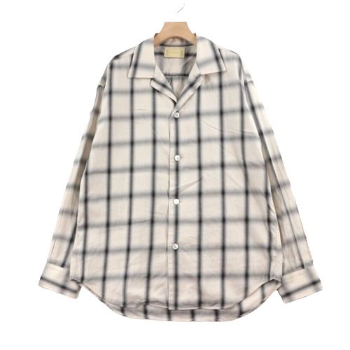 cantate カンタータ 22AW Ombre Open Collar Shirt オンブレチェック 