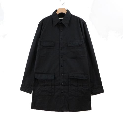 RANDOM IDENTITIES ランダムアイデンティティーズ Saharienne Shirt Jacket シャツ ジャケット M ブラック -  ブランド古着買取・販売unstitchオンラインショップ