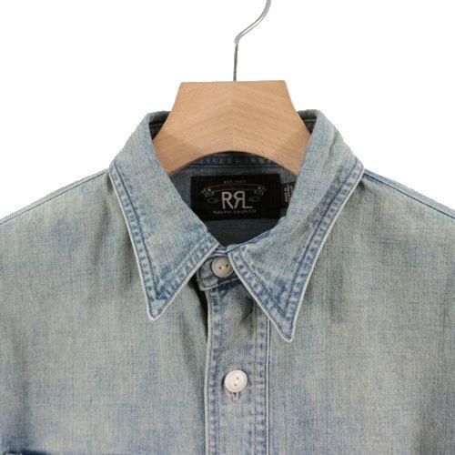 RRL ダブルアールエル Denim Work Shirt デニムワークシャツ XS インディゴ -  ブランド古着買取・販売unstitchオンラインショップ