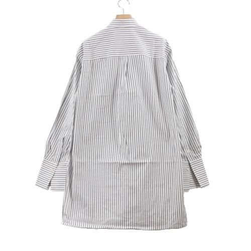 【未使用品】ESSAYエッセイドラゴン柄スタンドカラーシャツカバーオール白 ESSAY エッセイ 17SS LONG DRESS SHIRT - Stripe S ホワイト