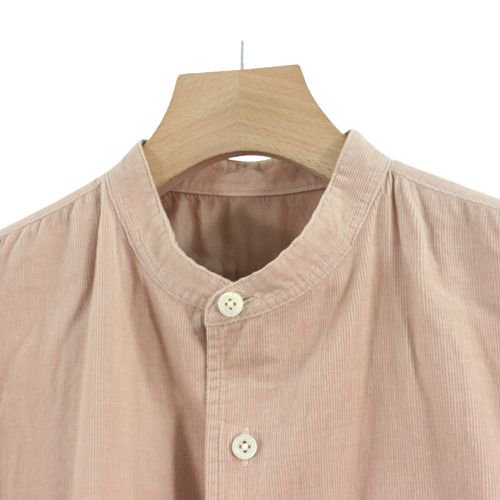 un/unbient アン 21W LIGHT CORDUROY STAND-COLLAR SHIRT スタンドカラーシャツ 0 ダスティピンク -  ブランド古着買取・販売unstitchオンラインショップ