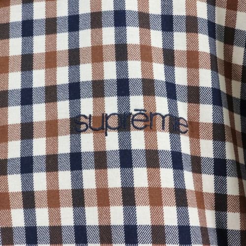 Supreme × Aquascutum 16AW Club Check Polo ポロシャツ S ブラウン