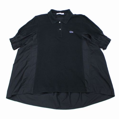 sacai × LACOSTE 17SS ポロシャツ 2 ブラック - ブランド古着買取