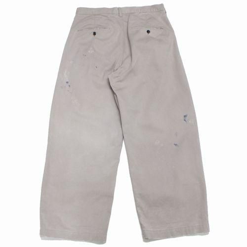 ANCELLM アンセルム 23SS PAINT CHINO TROUSERS ペイントチノトラウザー パンツ 3 グレー -  ブランド古着買取・販売unstitchオンラインショップ