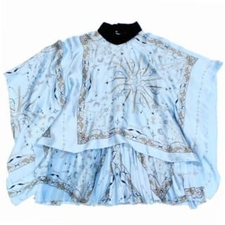 sacai  Dr Woo 20AW Bandana Print Pleats Cape Top  ֥饦 2 ֥롼