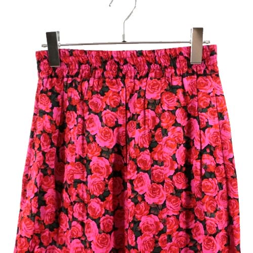 THE SHINZONE シンゾーン 20AW ROSE PRINT SKIRT ローズプリント スカート ブラック ピンク -  ブランド古着買取・販売unstitchオンラインショップ