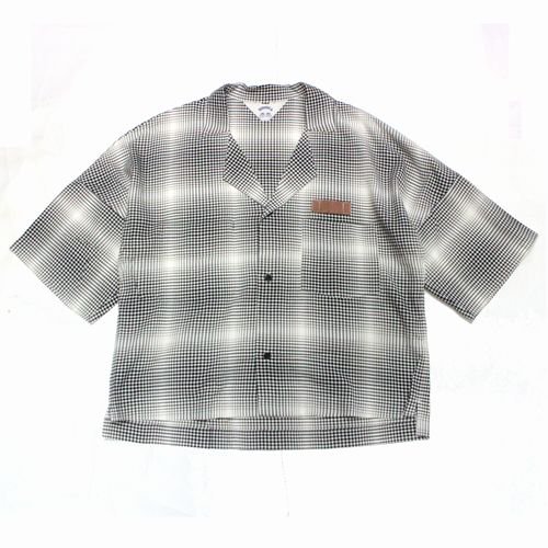 SUNSEA サンシー 20SS GINGHAM SHADOW FRIED SHRIMP SHIRT 3 ブラック ナチュラル -  ブランド古着買取・販売unstitchオンラインショップ