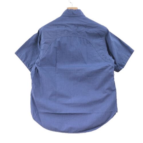 SASSAFRAS ササフラス Green Thumb Shell Shirt 1/2 半袖 プルオーバーシャツ S ブルー -  ブランド古着買取・販売unstitchオンラインショップ