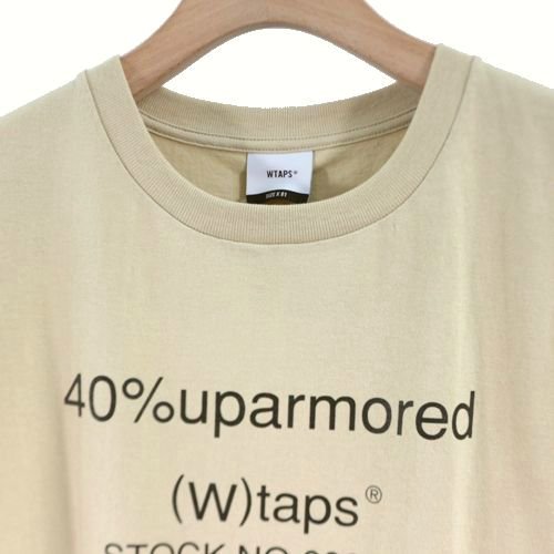 WTAPS ダブルタップス 22SS 40PCT UPARMORED SS COTTON TEE Tシャツ 01 ベージュ -  ブランド古着買取・販売unstitchオンラインショップ
