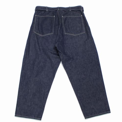 blurhms ブラームス U.S COTTON DENIM LONG BELTED PANTS ベルテッドデニム 2 インディゴ -  ブランド古着買取・販売unstitchオンラインショップ