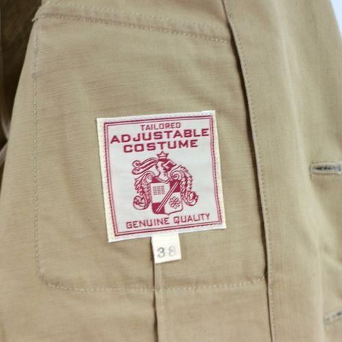 アジャスタブルコスチューム38 ADJUSTABLECOSTUME アジャスタブルコスチューム COTTON TWILL