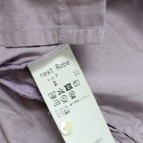 nestRobe ネストローブ 22SS 小谷実由さん別注 UpcycleLino EP blouse ブラウス F パープル -  ブランド古着買取・販売unstitchオンラインショップ