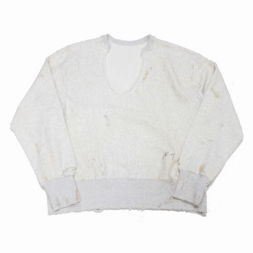 ANCELLM CRASH CREWNECK SWEAT SHIRT IVORY