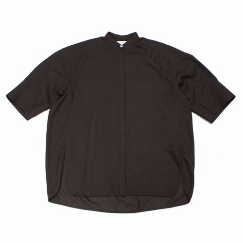 ENFOLD エンフォルド 22SS リネンライク 2WAY OPEN SHIRT シャツ 38 ブラウン -  ブランド古着買取・販売unstitchオンラインショップ