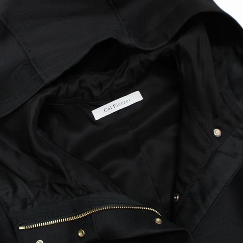 ColPierrot コルピエロ 23SS SATIN FOOD BLOUSON サテンフードブルゾン コート ブラック -  ブランド古着買取・販売unstitchオンラインショップ