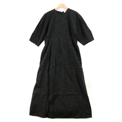 6(ROKU) ロク 22SS COTTON DOBBY DRESS 2 ワンピース 36 ブラック 