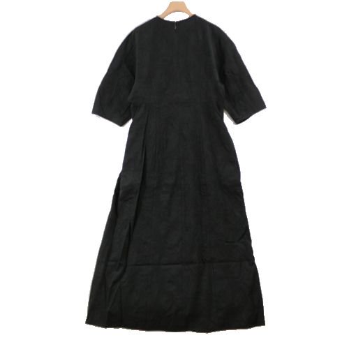 6(ROKU) ロク 22SS COTTON DOBBY DRESS 2 ワンピース 36 ブラック