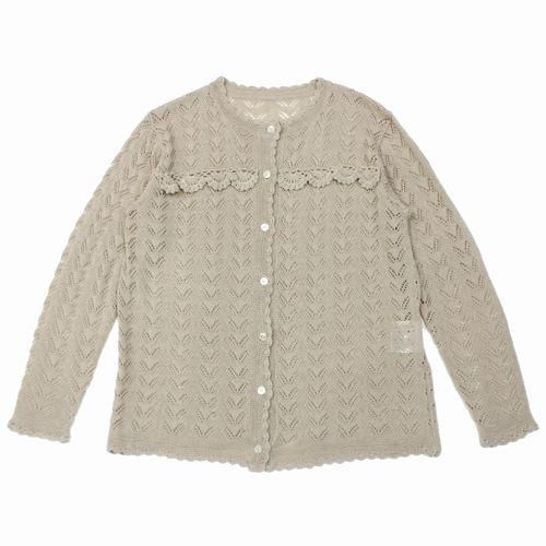新品　ハグオーワー　クロス＆クロス　レース編みスカラップニットカーディガン 新品 ハグオーワー クロス＆クロス レース編みスカラップニット