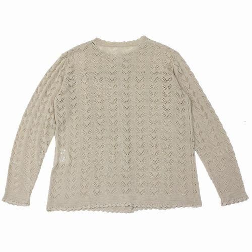 新品　ハグオーワー　クロス＆クロス　レース編みスカラップニットカーディガン 新品ハグオーワークロス＆クロスレース編みスカラップニット