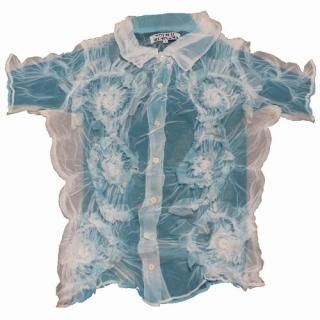 YOSHIKI HISHINUMA 襷 ҥ̥ 1991SS Vintage Sheer Blouse  ֥饦 1 ֥롼