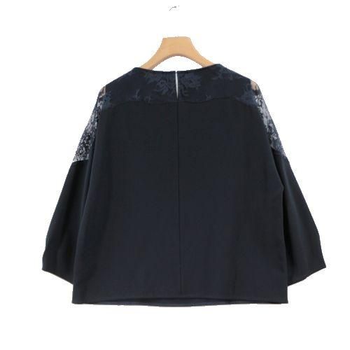 NOBLE ノーブル 18SS パッチドレースショルダーブラウス