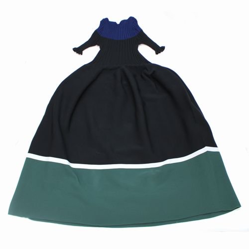 CFCL シーエフシーエル POTTERY DRESS ワンピース 1 ブラック×グリーン - ブランド古着買取・販売unstitchオンラインショップ