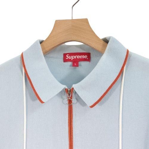 Supreme pinstripe hotsell half zip polo