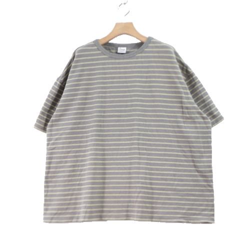 Connett コネット COMFORTABLE BORDER TEE ボーダーTシャツ 2 グレー