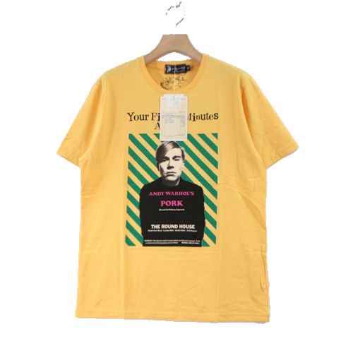 HYSTERIC GLAMOUR ヒステリックグラマー Andy Warhol アンディウォーホル Tシャツ L イエロー -  ブランド古着買取・販売unstitchオンラインショップ