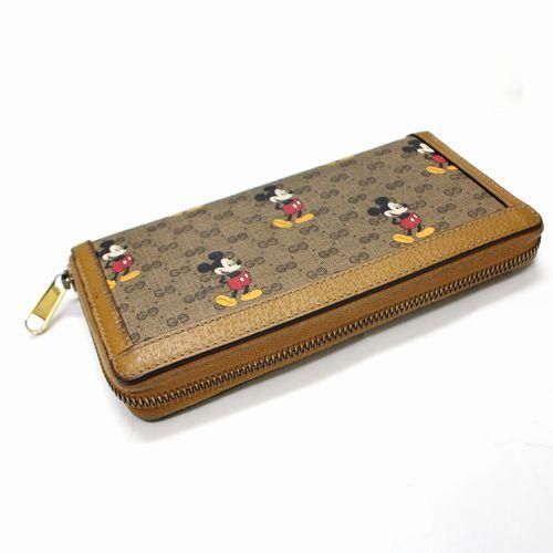 GUCCI × Disney 長財布 GGスプリーム ブラウン - ブランド古着