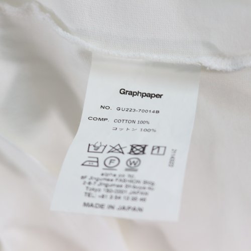 Graphpaper グラフペーパー 22AW FINE COTTON RINGER L/S TEE リンガー