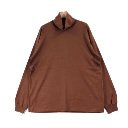 AURALEE オーラリー 20AW LUSTER PLAITING HI NECK L/S TEE タートルネックカットソー 4 ブラウン -  ブランド古着買取・販売unstitchオンラインショップ