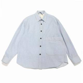 STUDIONICHOLSON ˥륽 23SS ICE BLUE BLEACHED DENIM LOW PATCH POCKET SHIRT ǥ˥ॷ