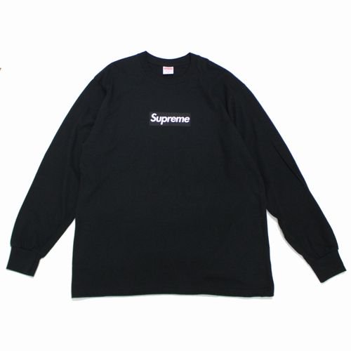 Supreme box logo tee black MTシャツ/カットソー(半袖/袖なし)