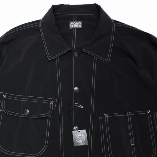 Porter Classic ポーター クラシック 22SS SUPER NYLON STRETCH COVERALLS ジャケット 3 ブラック -  ブランド古着買取・販売unstitchオンラインショップ