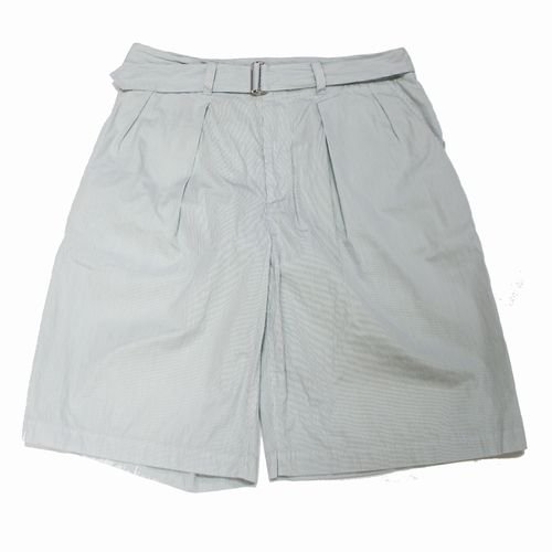 YOKE ヨーク 23SS Garment Dye Stripe Belted Wide Shorts ストライプベルテッドワイドショーツ ショート  - ブランド古着買取・販売unstitchオンラインショップ